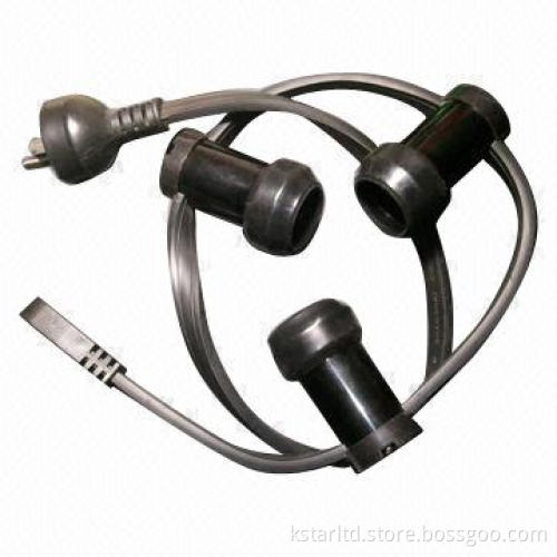 Belt light with E27 socket and plug, for outdoor use